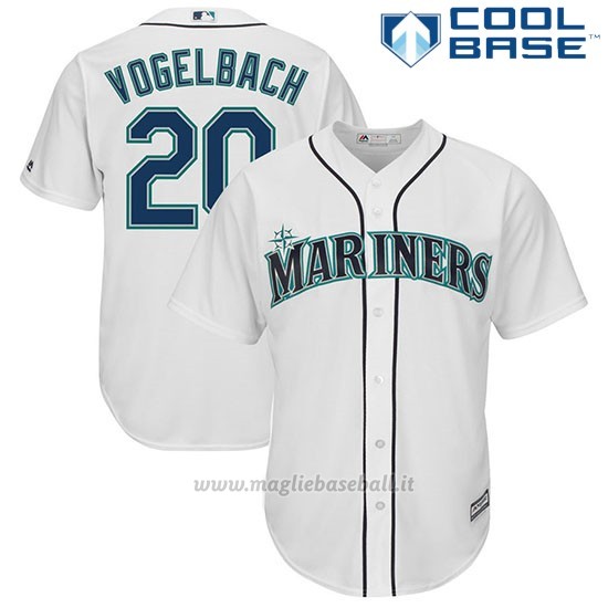 Maglia Baseball Uomo Seattle Mariners Dan Vogelbach Bianco Cool Base